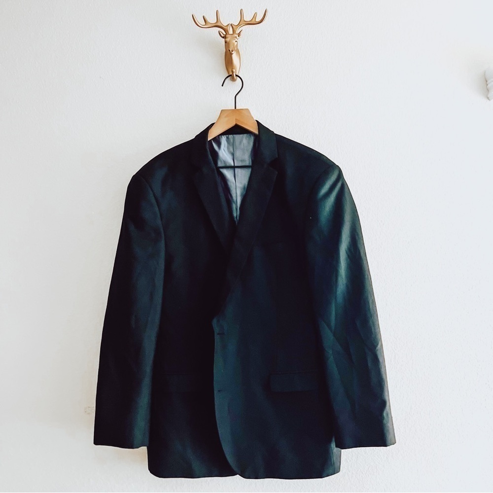 VITALI Men's Black Blazer Suit Jacket Size 44R